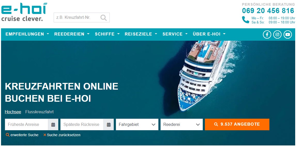 Cruise Purchase and Payment through E-hoi