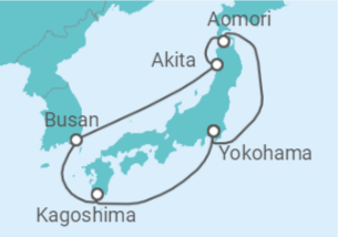 8 Night Japan Cruise On Diamond Princess Departing From Yokohama Tokyo itinerary map