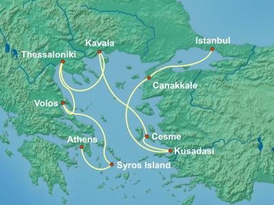 11 Night Mediterranean Cruise On Azamara Journey Departing From Istanbul itinerary map