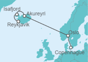 7 Night Iceland Cruise On Nieuw Statendam Departing From Copenhagen itinerary map