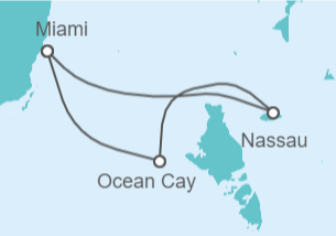 5 Night Bahamas Cruise On MSC Divina Departing From Miami itinerary map