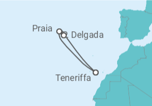 7 Night Azores Cruise On Mein Schiff Herz Departing From Santa Cruz (Tenerife) itinerary map