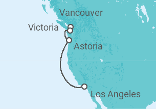 5 Night Pacific Coastal Cruise On Majestic Princess Departing From Vancouver itinerary map