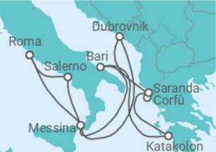 11 Night Mediterranean Cruise On Nieuw Statendam Departing From Civitavecchia Rome itinerary map