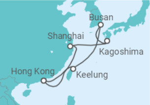 14 Night Asia Cruise On Mein Schiff 5 Departing From Hong Kong itinerary map