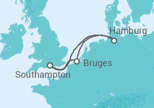 5 Night Northern Europe Cruise On Ventura Departing From Southampton itinerary map