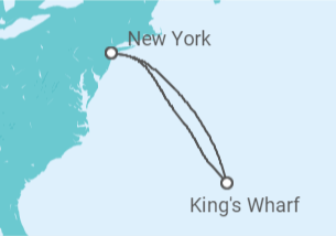 7 Night Bermuda Cruise On MSC Meraviglia Departing From New York itinerary map