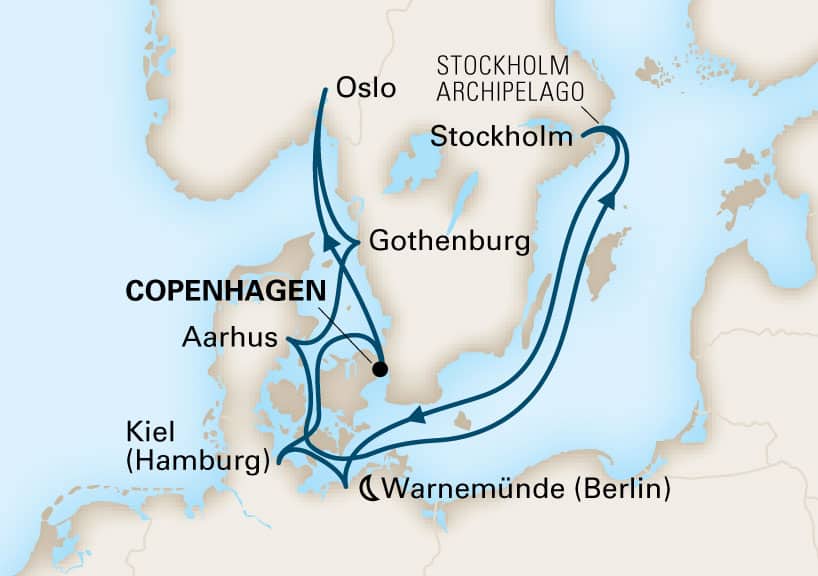 10 Night Northern Europe Cruise On Nieuw Statendam Departing From Copenhagen itinerary map
