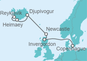 7 Night Iceland Cruise On Nieuw Statendam Departing From Reykjavik itinerary map