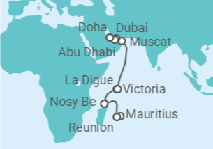 14 Night Repositioning Cruise On Norwegian Dawn Departing From Port Louis itinerary map