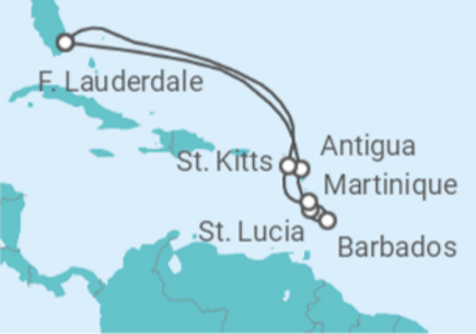 10 Night Caribbean Cruise On Celebrity Equinox Departing From Fort Lauderdale itinerary map