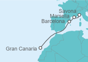 5 Night Repositioning Cruise On Costa Fascinosa Departing From Las Palmas Gran Canaria itinerary map