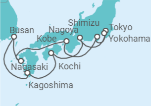10 Night Japan Cruise On Norwegian Jewel Departing From Tokyo itinerary map