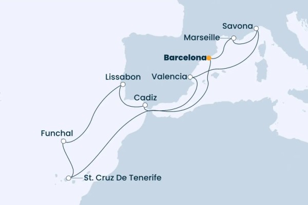 13 Night Mediterranean Cruise on Costa Diadema Departing Barcelona