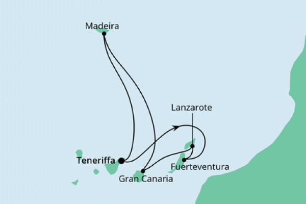 7 Night Canary Islands Cruise On AIDAnova Departing From Santa Cruz (Tenerife)