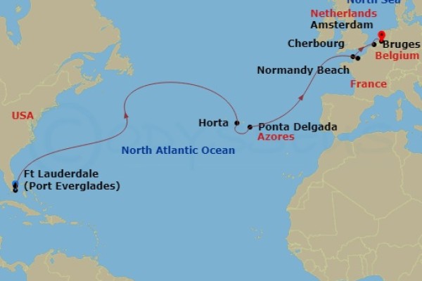 14 Night Transatlantic Cruise On Rotterdam Departing From Fort Lauderdale