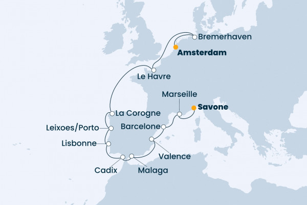 14 Night Repositioning Cruise On Costa Favolosa Departing From Savona