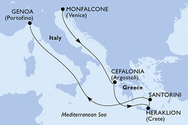 7 Night Mediterranean Cruise On MSC Opera Departing From Monfalcone