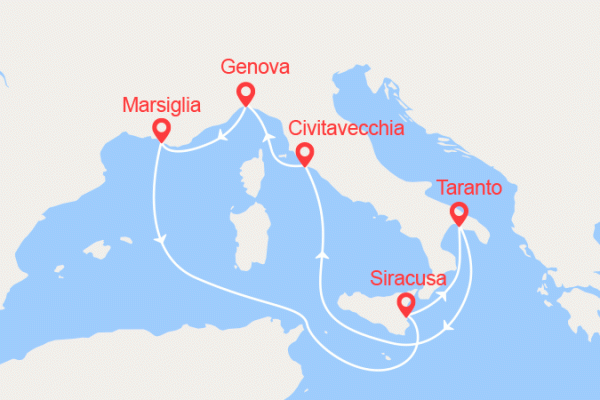 7 Night Mediterranean Cruise On MSC Splendida Departing From Genoa