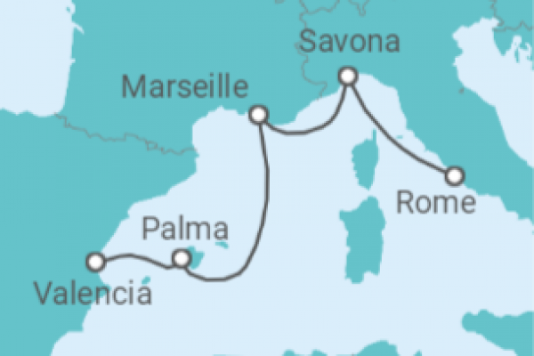4 Night Mediterranean Cruise On Costa Pacifica Departing From Civitavecchia Rome