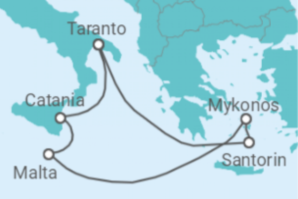7 Night Mediterranean Cruise On Costa Pacifica Departing From Catania Sicily