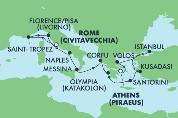 11 Night Mediterranean Cruise On Norwegian Star Departing From Civitavecchia Rome