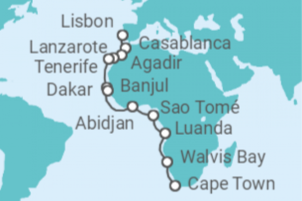 21 Night Africa Cruise On Norwegian Sky Departing From Lisbon
