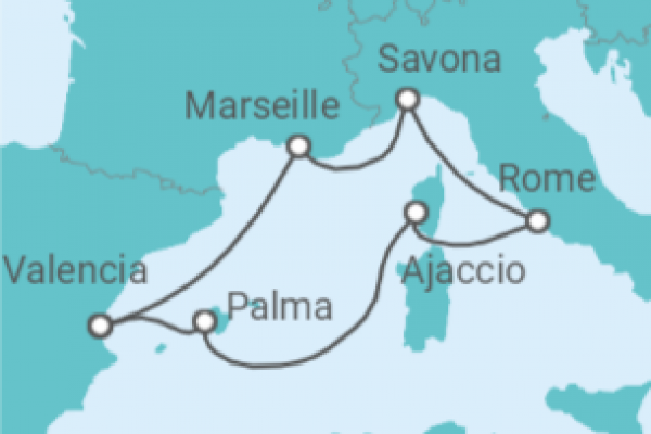 7 Night Mediterranean Cruise On Costa Diadema Departing From Savona