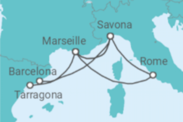 8 Night Mediterranean Cruise On Costa Favolosa Departing From Barcelona