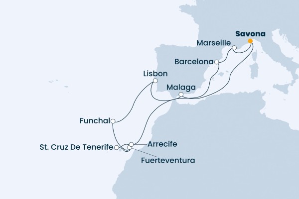 14 Night Mediterranean Cruise On Costa Pacifica Departing From Savona