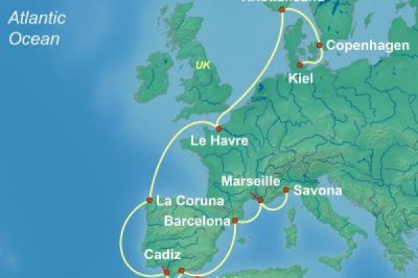 13 Night Repositioning Cruise On Costa Diadema Departing From Kiel
