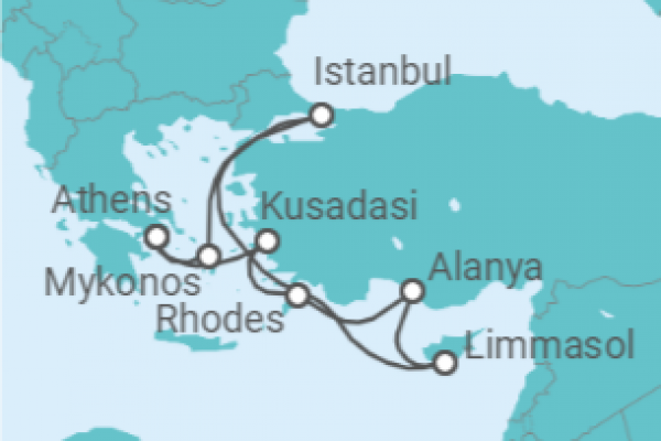 11 Night Mediterranean Cruise On Oosterdam Departing From Piraeus(Athens)