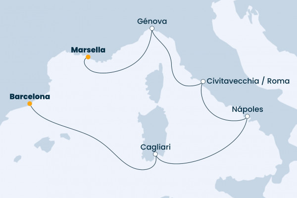 6 Night Mediterranean Cruise On Costa Toscana Departing From Barcelona