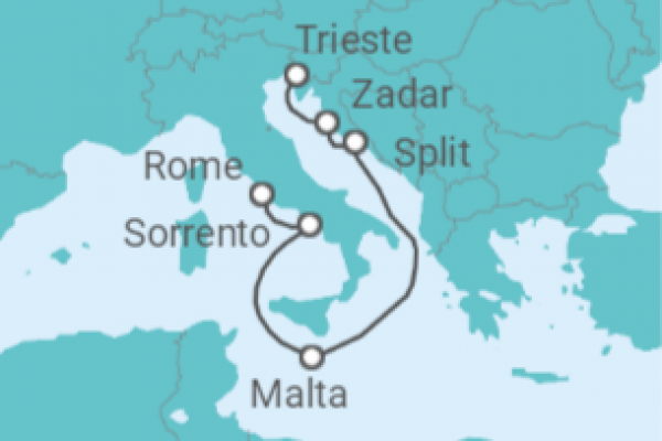 7 Night Mediterranean Cruise On Queen Victoria Departing From Trieste