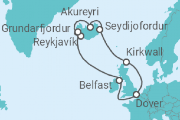 12 Night Iceland Cruise On Carnival Pride Departing From Dover