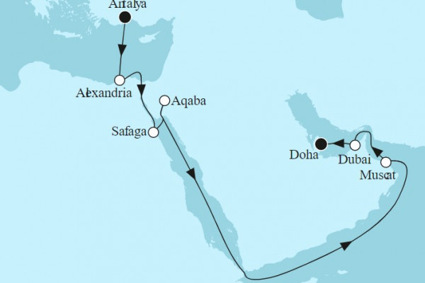 17 Night Repositioning Cruise On Mein Schiff 6 Departing From Antalya