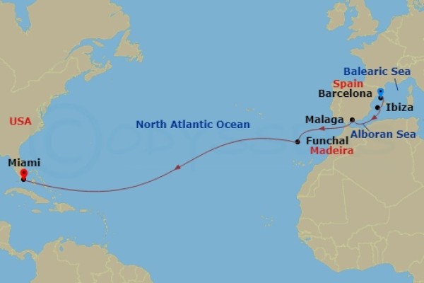 14 Night Transatlantic Cruise On Valiant Lady Departing From Barcelona