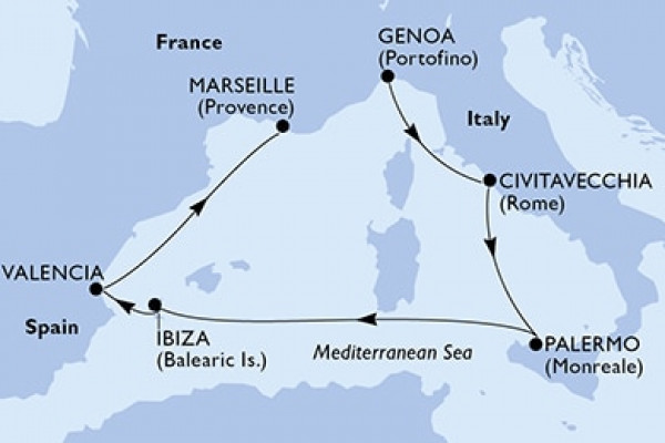 6 Night Mediterranean Cruise On MSC Seashore Departing From Genoa