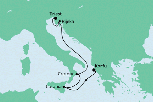 7 Night Mediterranean Cruise On AIDAblu Departing From Kerkyra Corfu