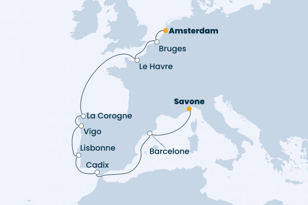 10 Night Repositioning Cruise On Costa Favolosa Departing From Amsterdam