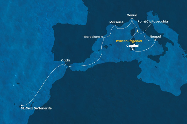 9 Night Mediterranean Cruise On Costa Smeralda Departing From Cagliari