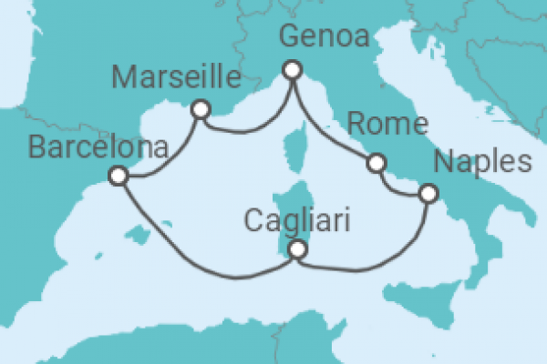 7 Night Mediterranean Cruise On Costa Toscana Departing From Barcelona