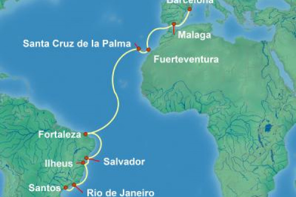 17 Night Transatlantic Cruise On MSC Seaview Departing From Santos
