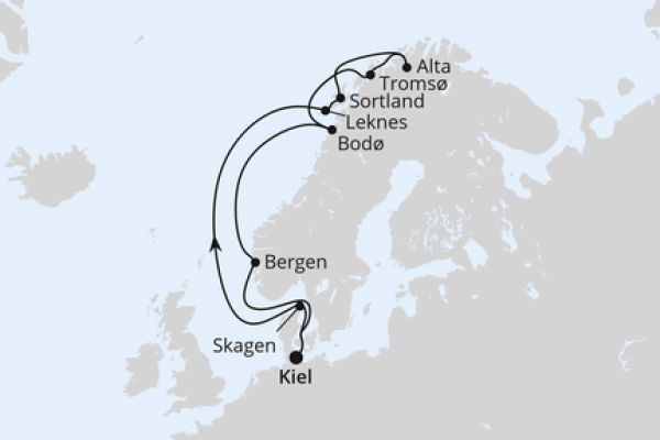 14 Night Norwegian Fjords Cruise On AIDAbella Departing From Kiel