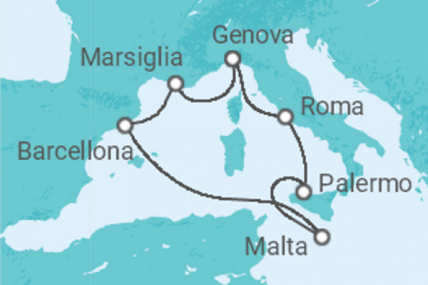 7 Night Mediterranean Cruise On MSC Grandiosa Departing From Civitavecchia Rome