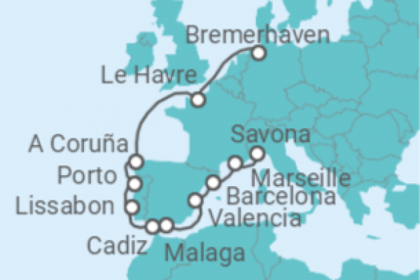13 Night Repositioning Cruise On Costa Favolosa Departing From Savona