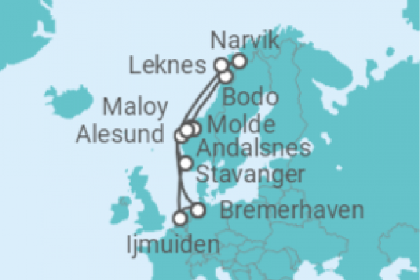14 Night Norwegian Fjords Cruise On Costa Favolosa Departing From Bremerhaven