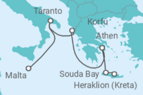 7 Night Mediterranean Cruise On Mein Schiff Herz Departing From Valletta