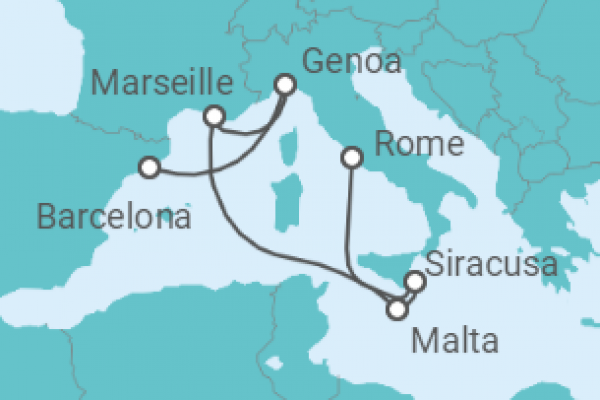 8 Night Mediterranean Cruise On MSC Divina Departing From Barcelona