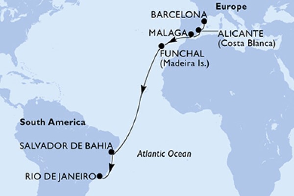 13 Night Transatlantic Cruise On MSC Armonia Departing From Barcelona